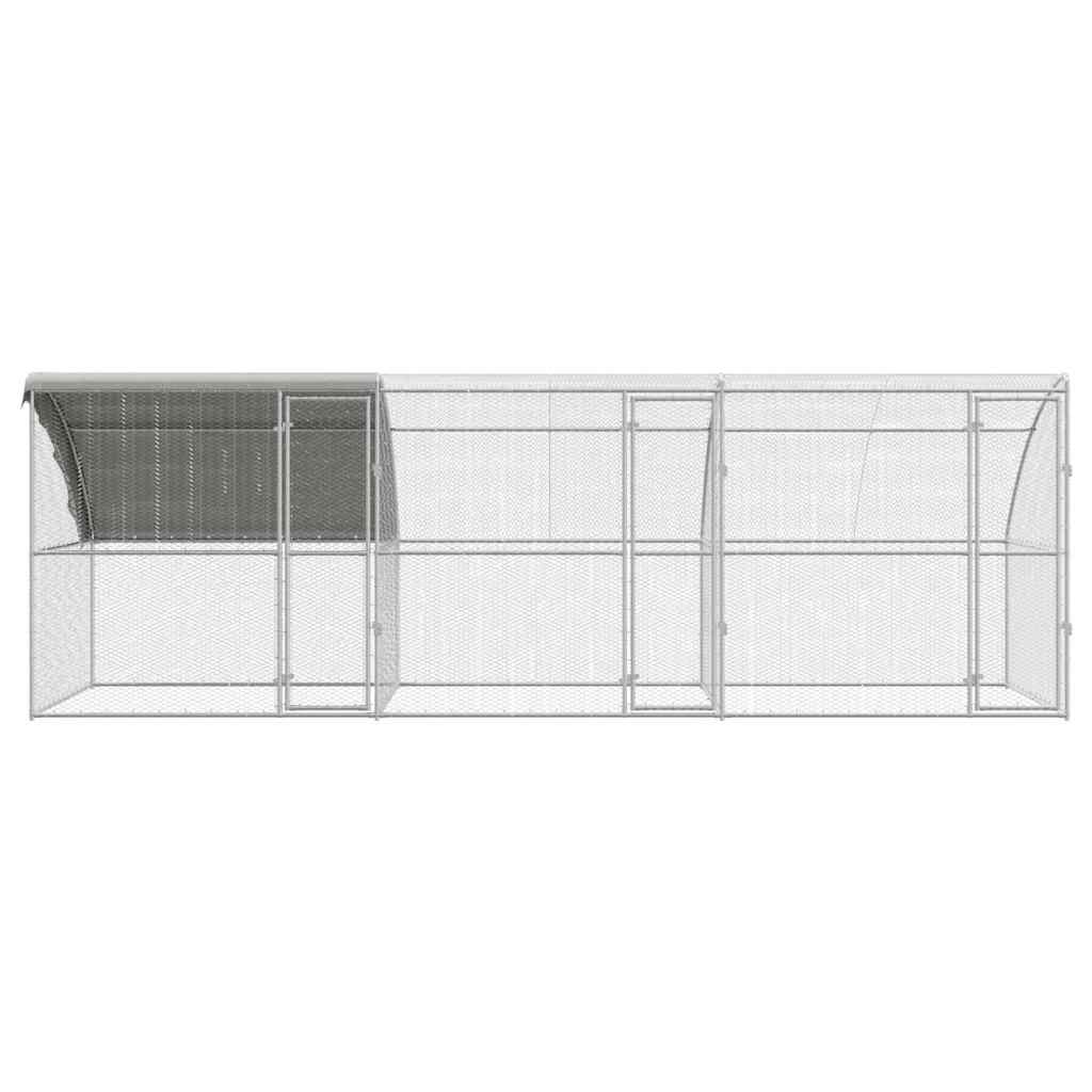 Gaiola para galinhas Prateado 600 x 200 x 198.5 cm