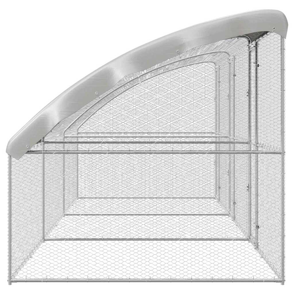 Gaiola para galinhas Prateado 600 x 200 x 198.5 cm