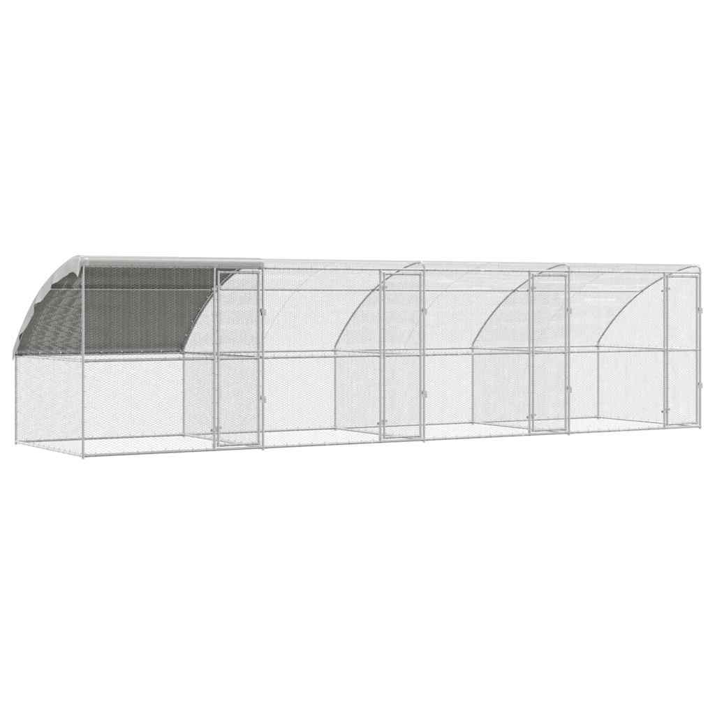 Gaiola para galinhas Prateado 800 x 200 x 198.5 cm