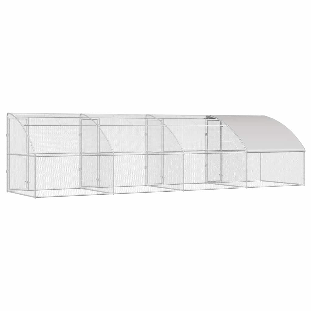 Gaiola para galinhas Prateado 800 x 200 x 198.5 cm