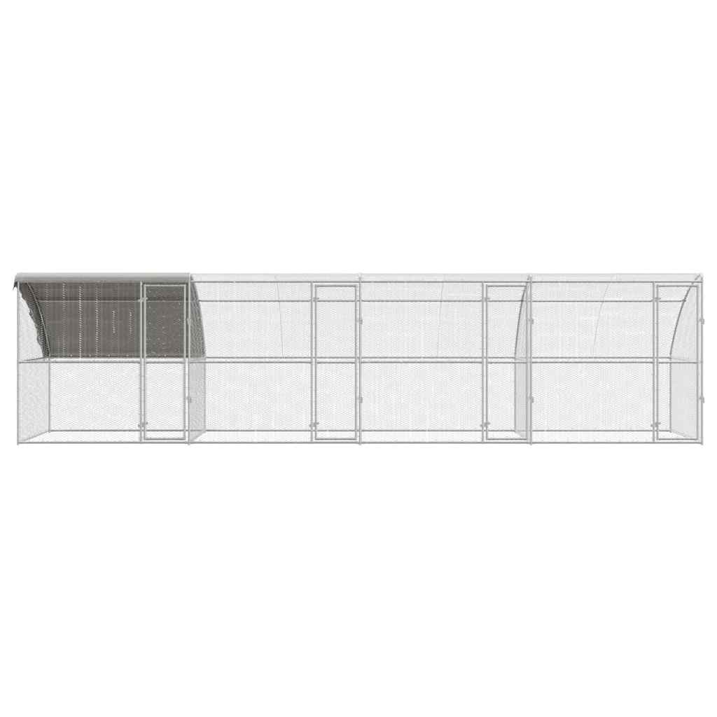 Gaiola para galinhas Prateado 800 x 200 x 198.5 cm