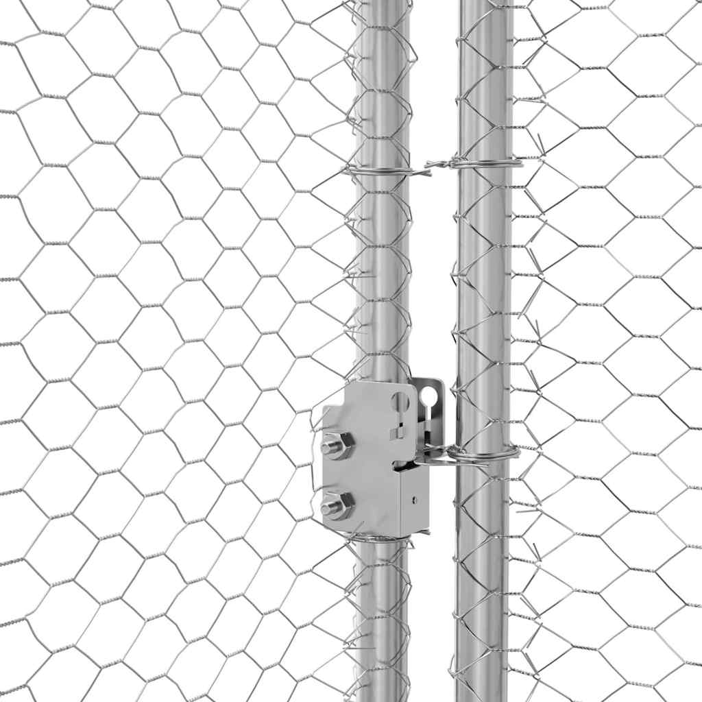 Gaiola para galinhas Prateado 600 x 200 x 198.5 cm