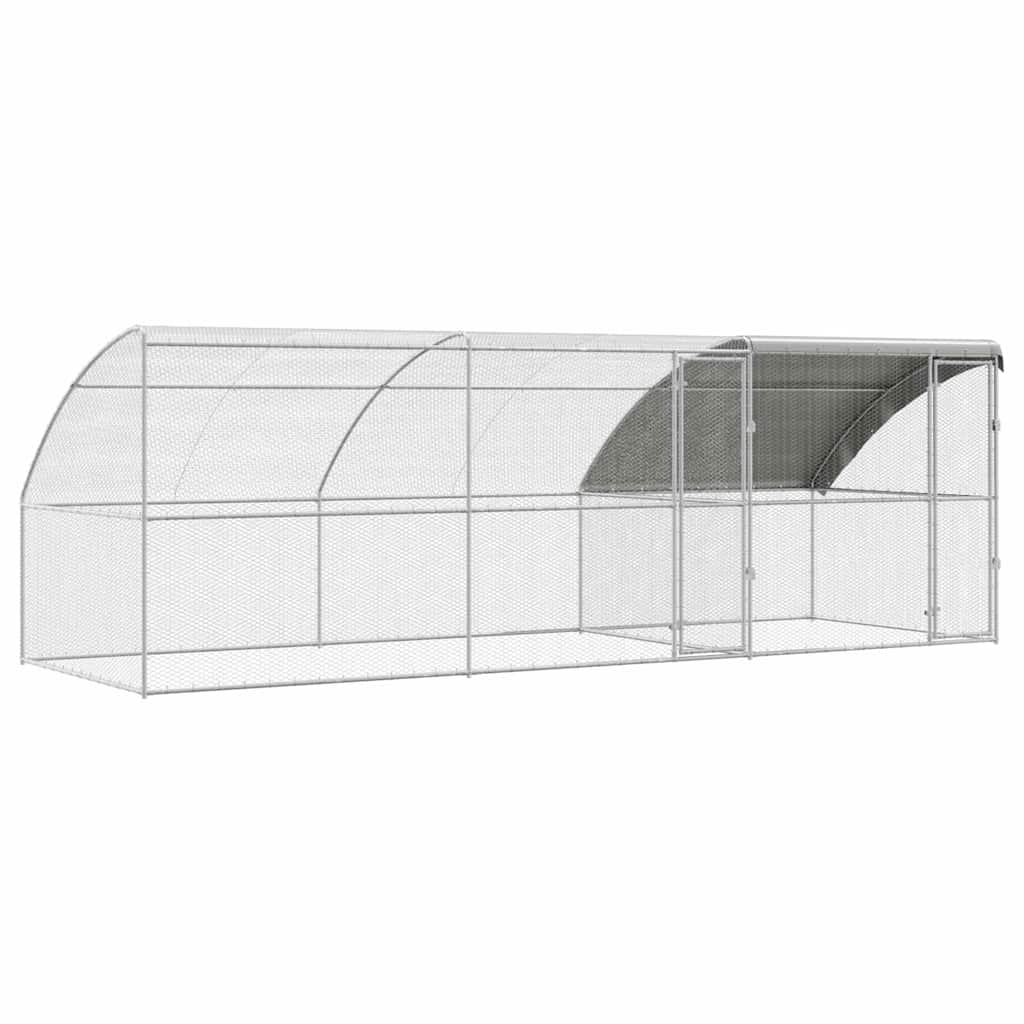 Gaiola para galinhas Prateado 600 x 200 x 198.5 cm
