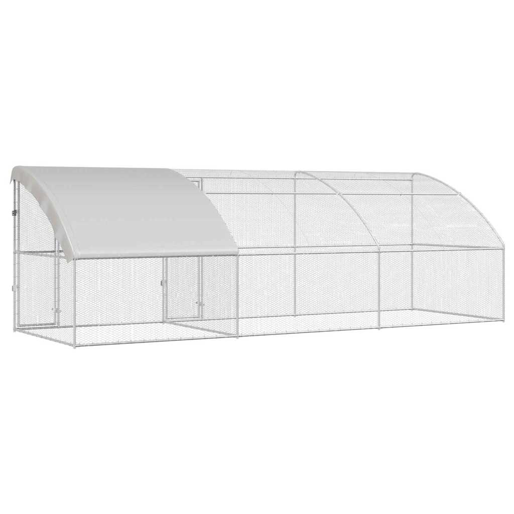 Gaiola para galinhas Prateado 600 x 200 x 198.5 cm