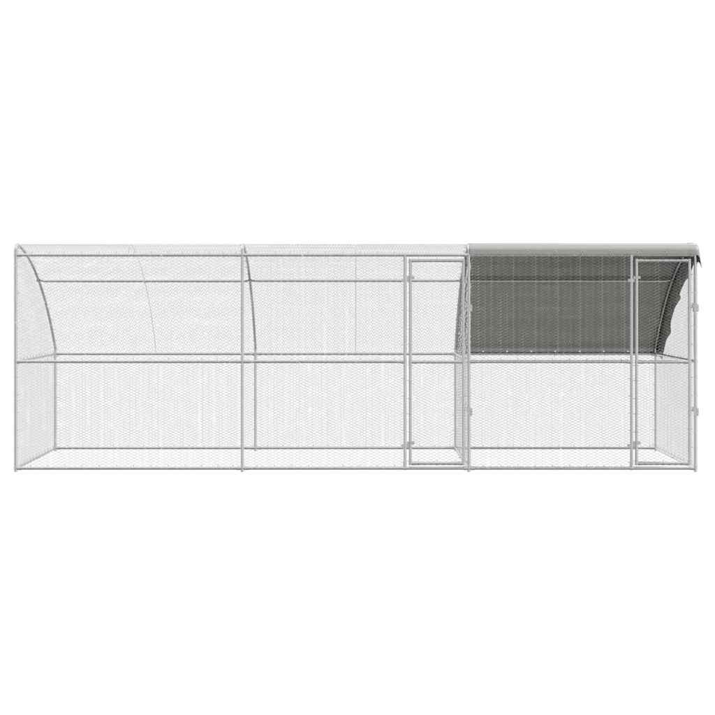 Gaiola para galinhas Prateado 600 x 200 x 198.5 cm