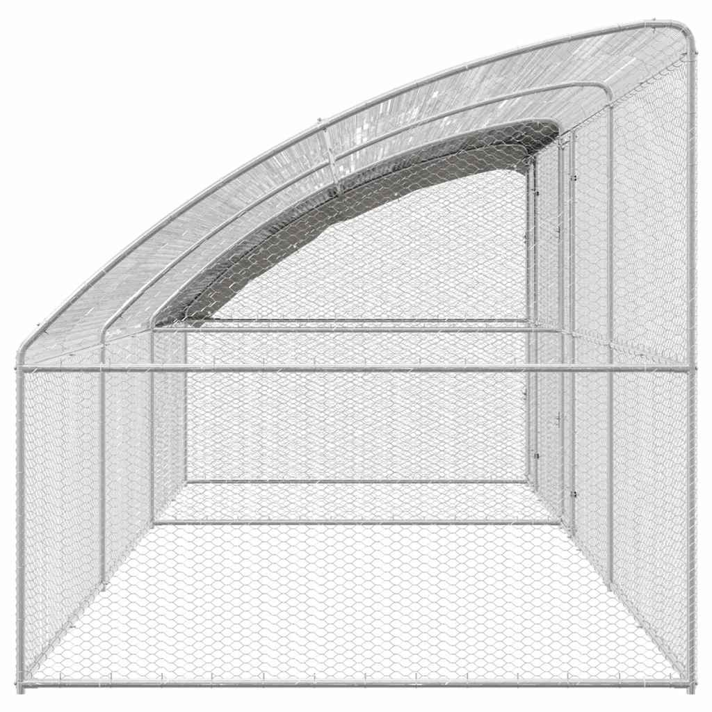 Gaiola para galinhas Prateado 600 x 200 x 198.5 cm