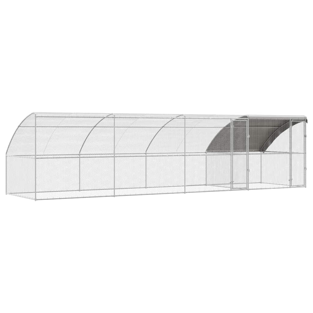Gaiola para galinhas Prateado 800 x 200 x 198.5 cm