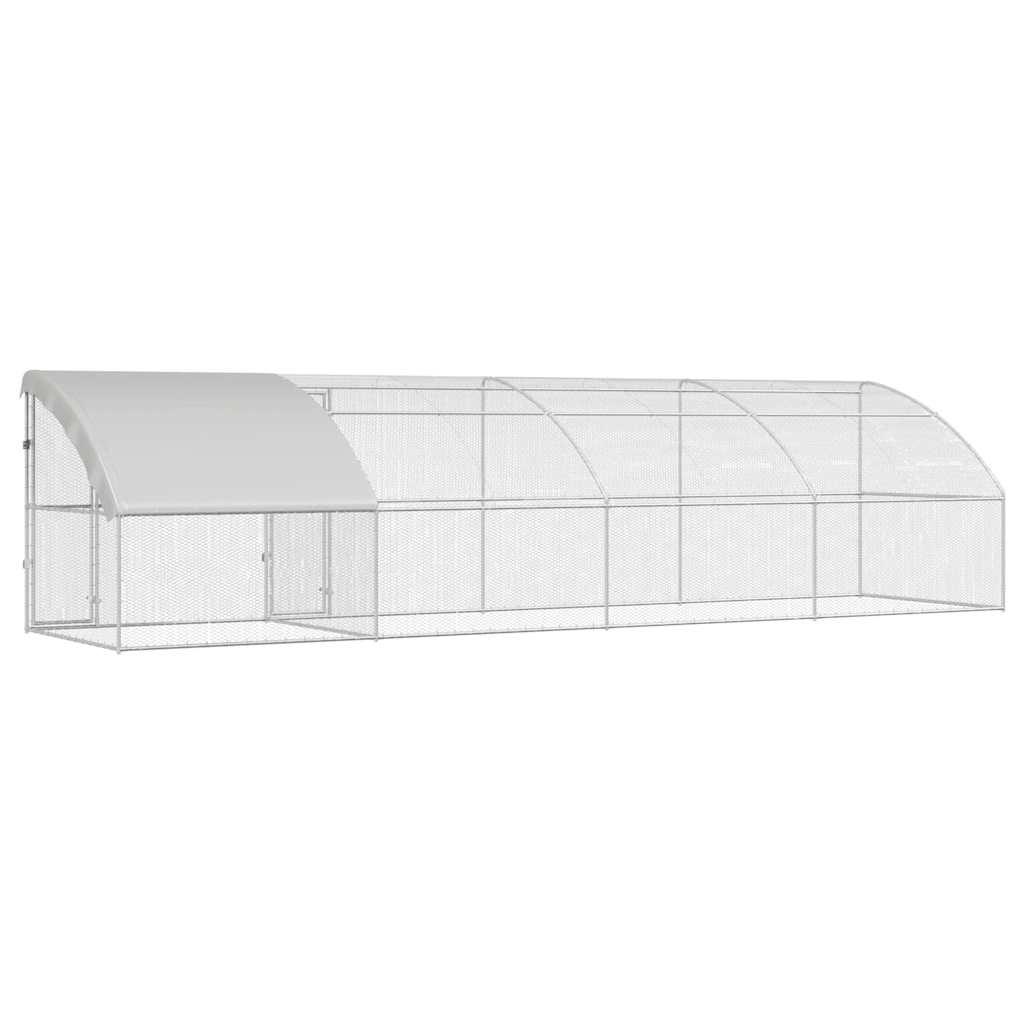 Gaiola para galinhas Prateado 800 x 200 x 198.5 cm