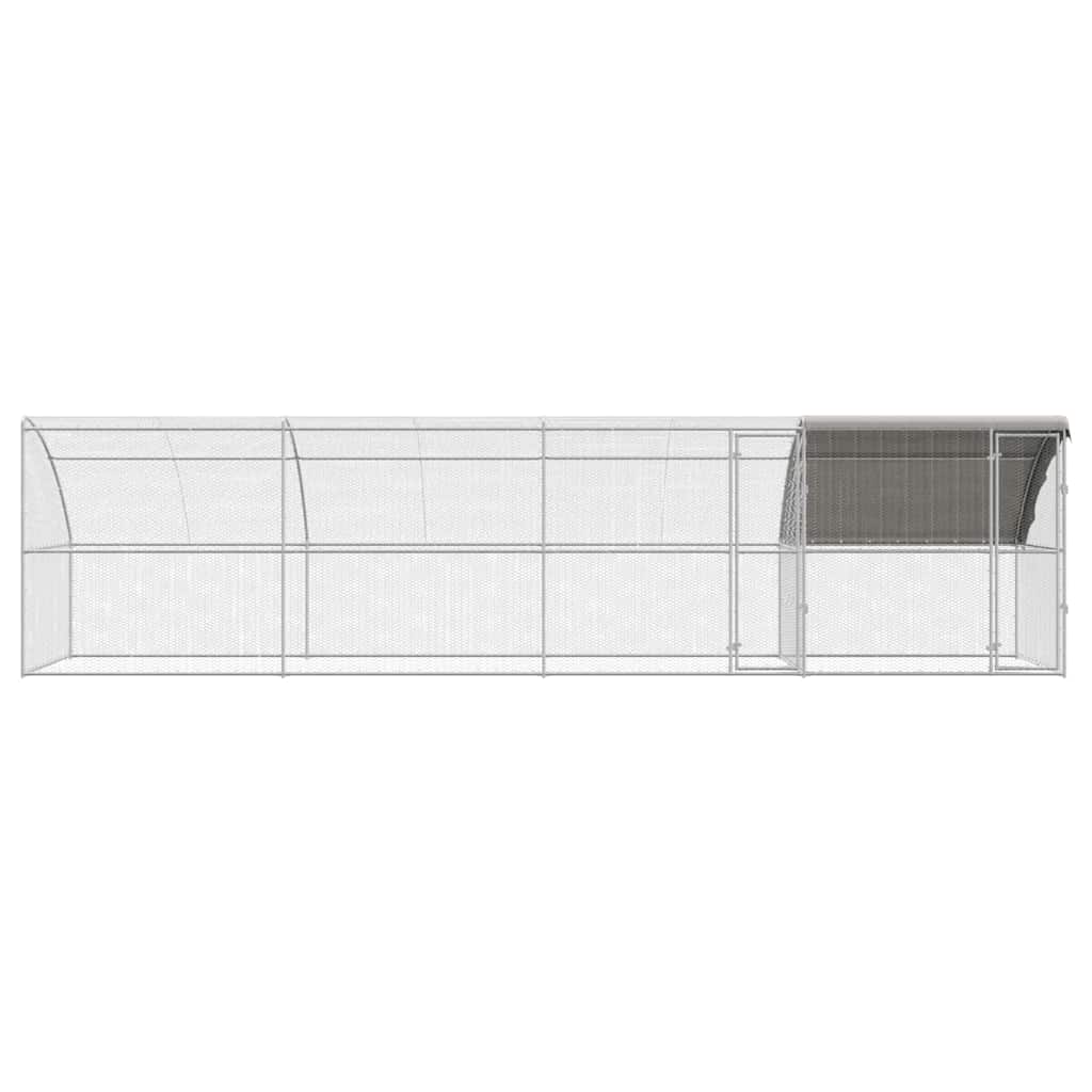 Gaiola para galinhas Prateado 800 x 200 x 198.5 cm