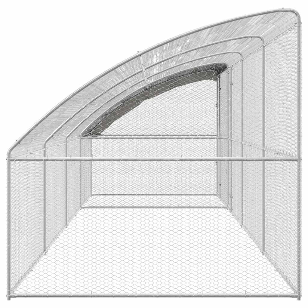 Gaiola para galinhas Prateado 800 x 200 x 198.5 cm
