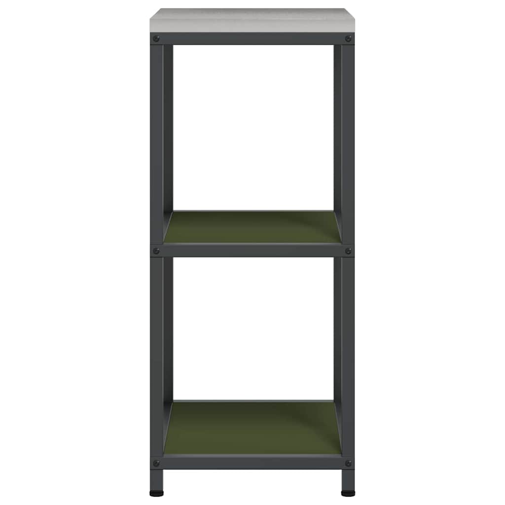Prateleira de Armazenamento de Cozinha Verde Azeitona Aço