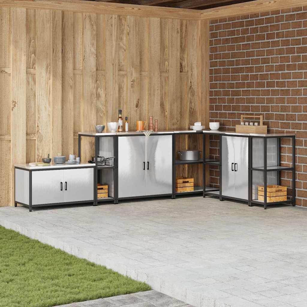 Prateleira de Armazenamento de Cozinha Prata Aço inoxidável
