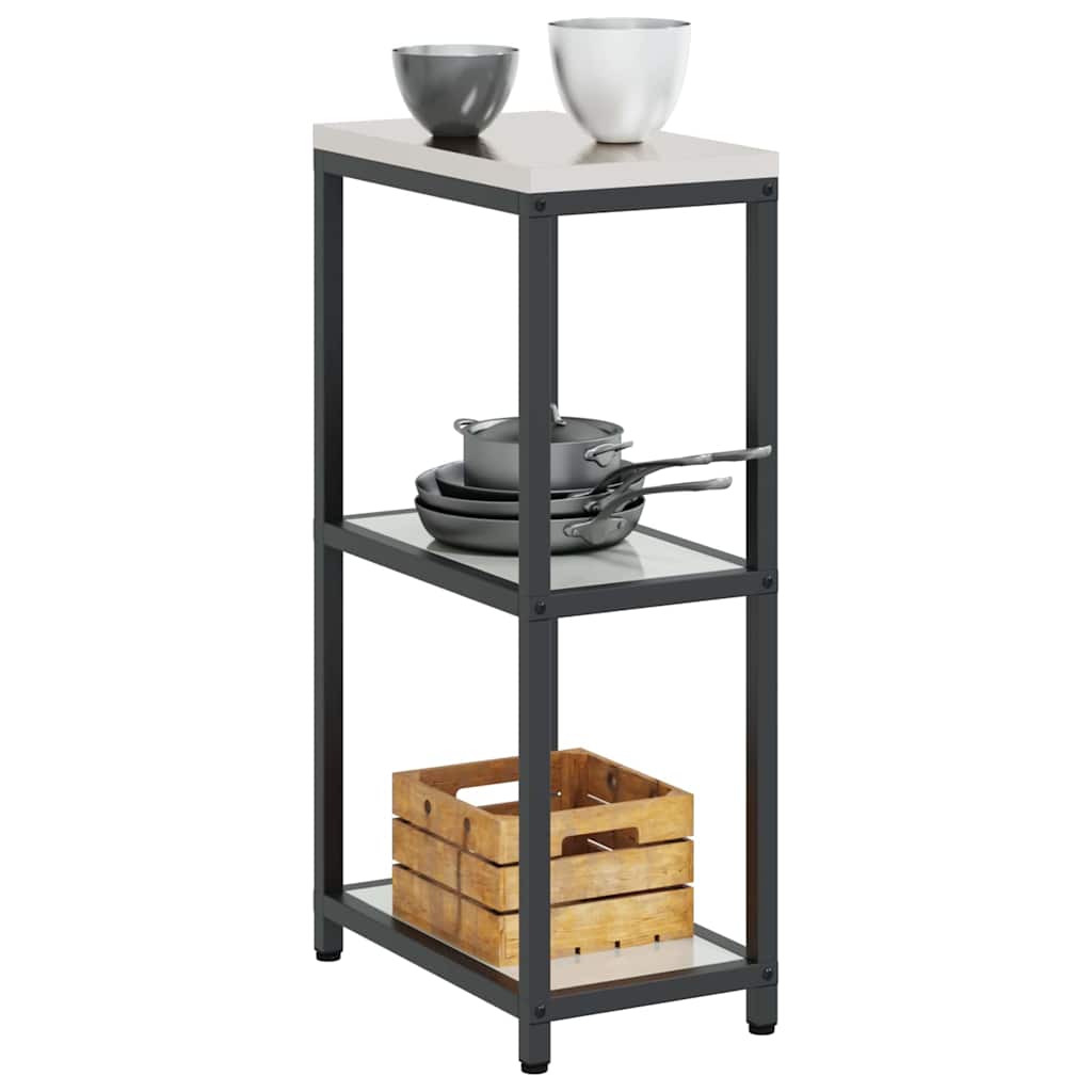 Prateleira de Armazenamento de Cozinha Prata Aço galvanizado