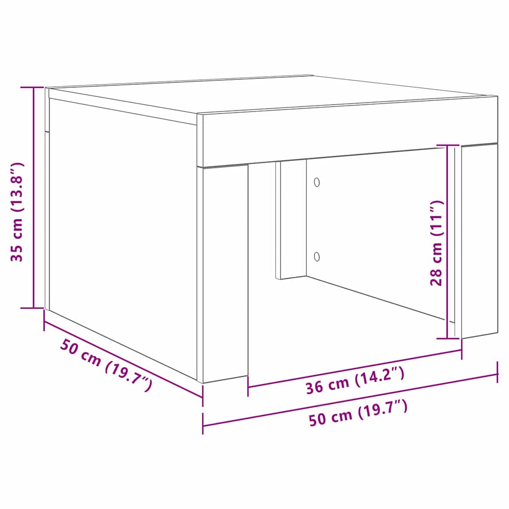Mesa de centro Carvalho preto Madeira processada