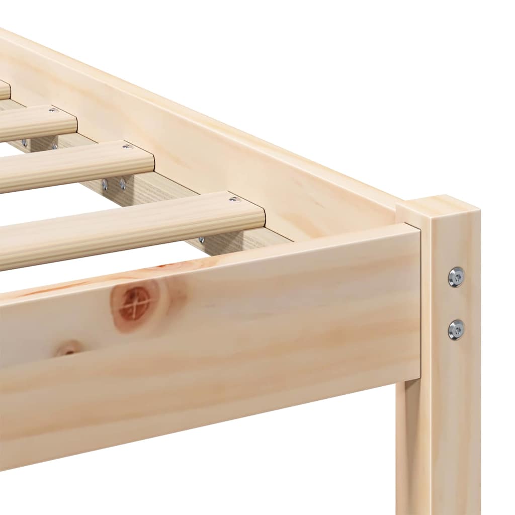Estrutura da Cama Castanho 75 x 190 cm Madeira de pinho maciça