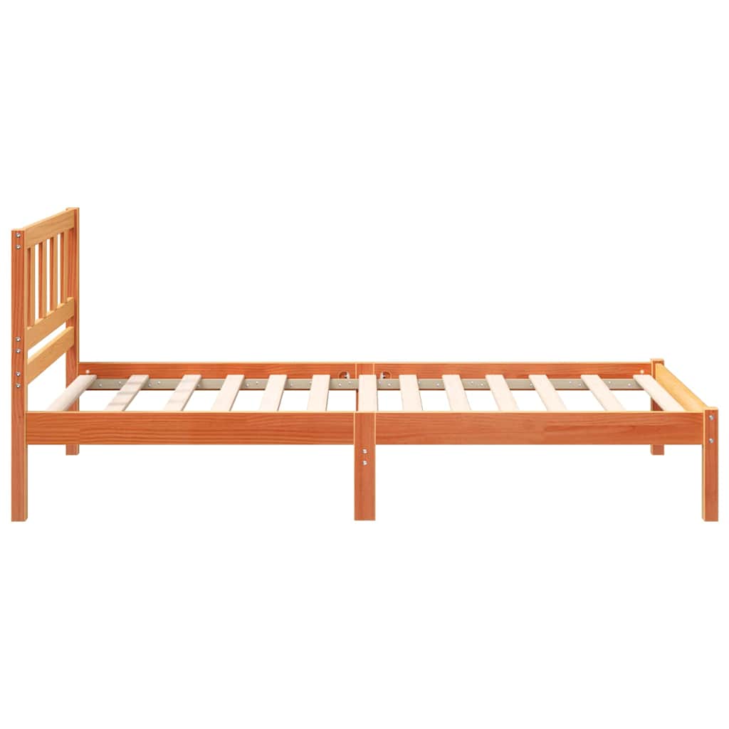 Estrutura da Cama com cabeceira Marrom Cera 75 x 190 cm