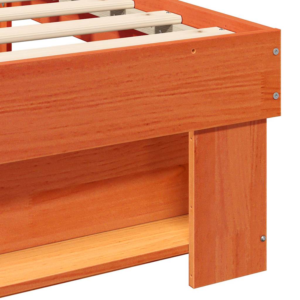 Estrutura da Cama com cabeceira Marrom Cera 90 x 190 cm