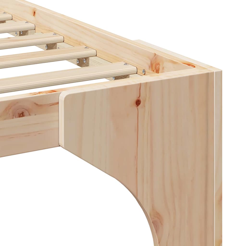 Estrutura de cama de chão Castanho 100 x 200 cm