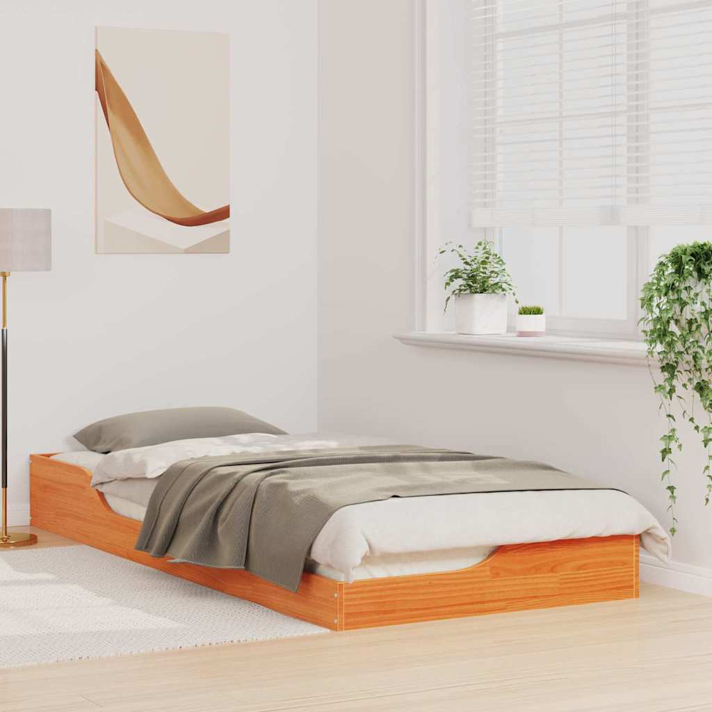 Estrutura da Cama Marrom Cera 90 x 210 cm
