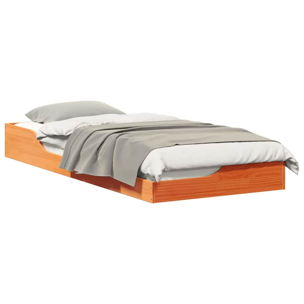 Estrutura da Cama Marrom Cera 90 x 210 cm