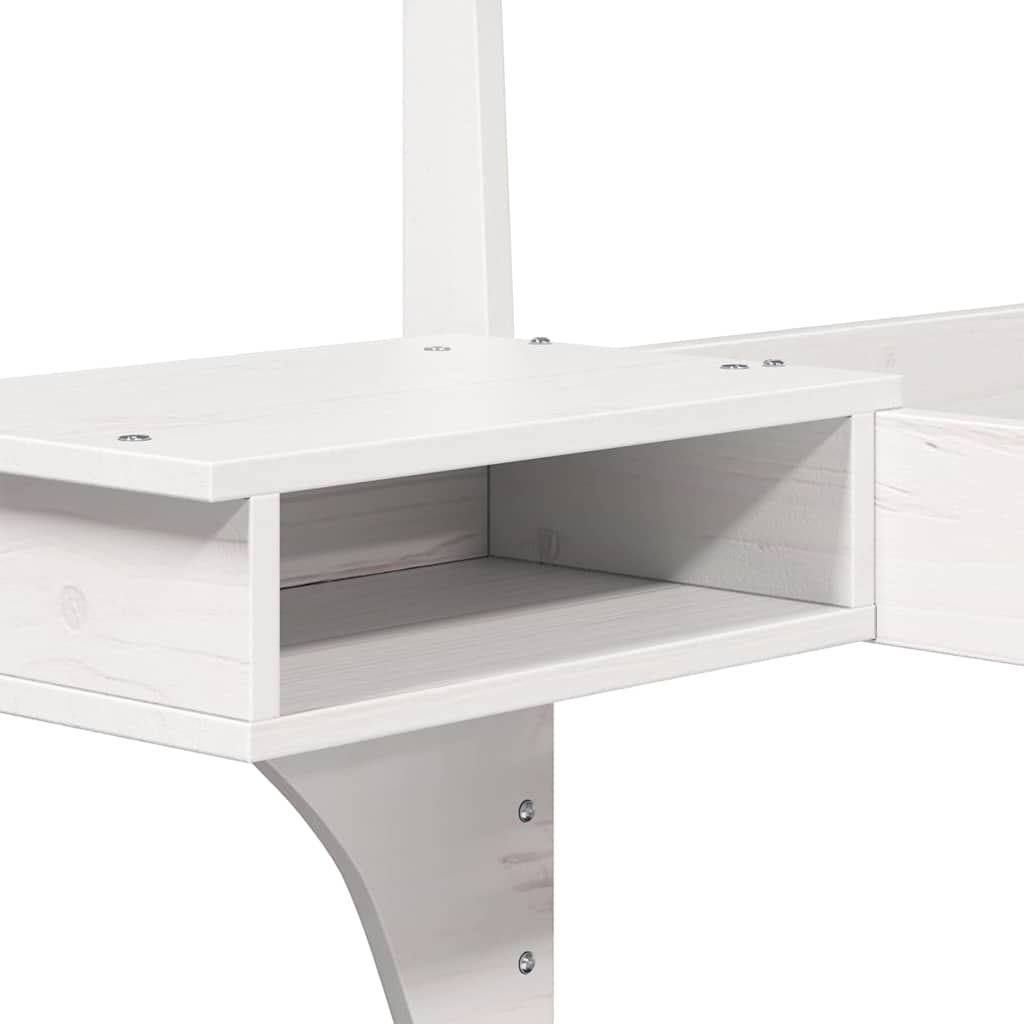 Estrutura de cama com mesas de cabeceira com cabeceira Branco