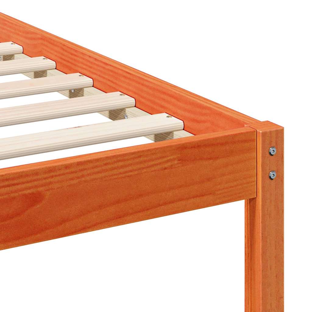 Estrutura de cama com mesas de cabeceira Castanho-mel