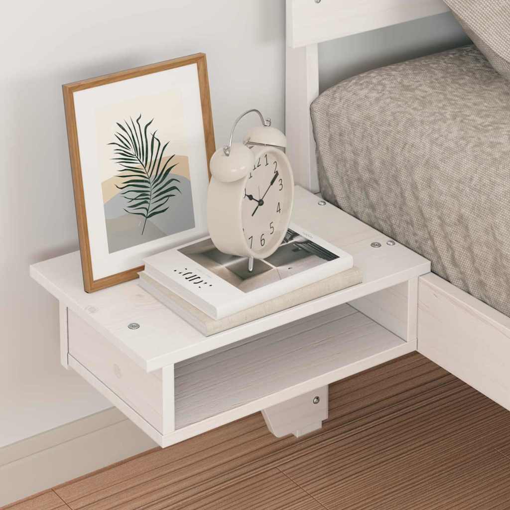 Estrutura de cama com mesas de cabeceira com cabeceira Branco