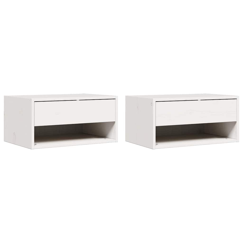 Mesa-de-cabeceira com gaveta 2 pcs Branco 50 x 32,5 x 24 cm