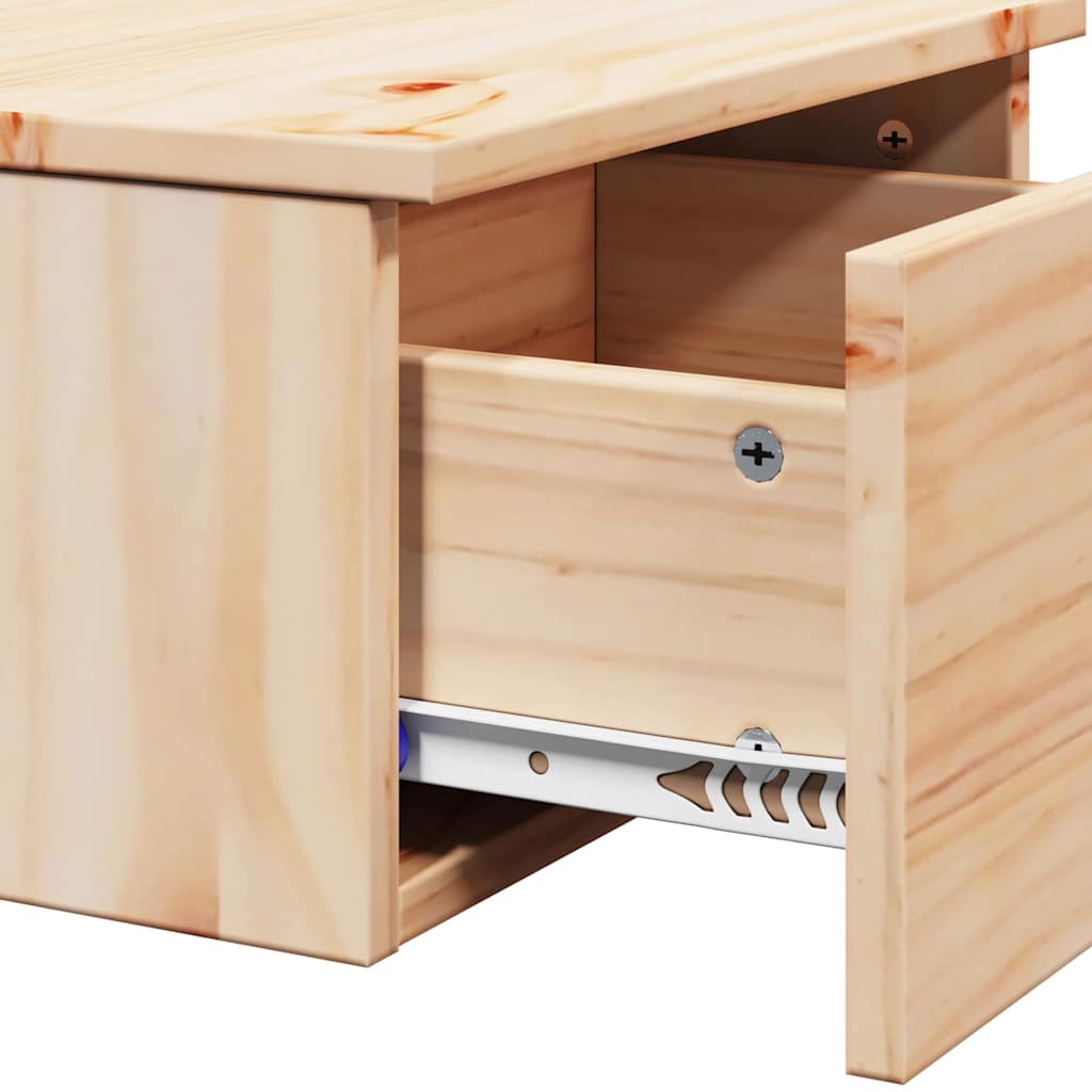 Mesa-de-cabeceira com gaveta 2 pcs Castanho 37 x 35 x 18,5 cm