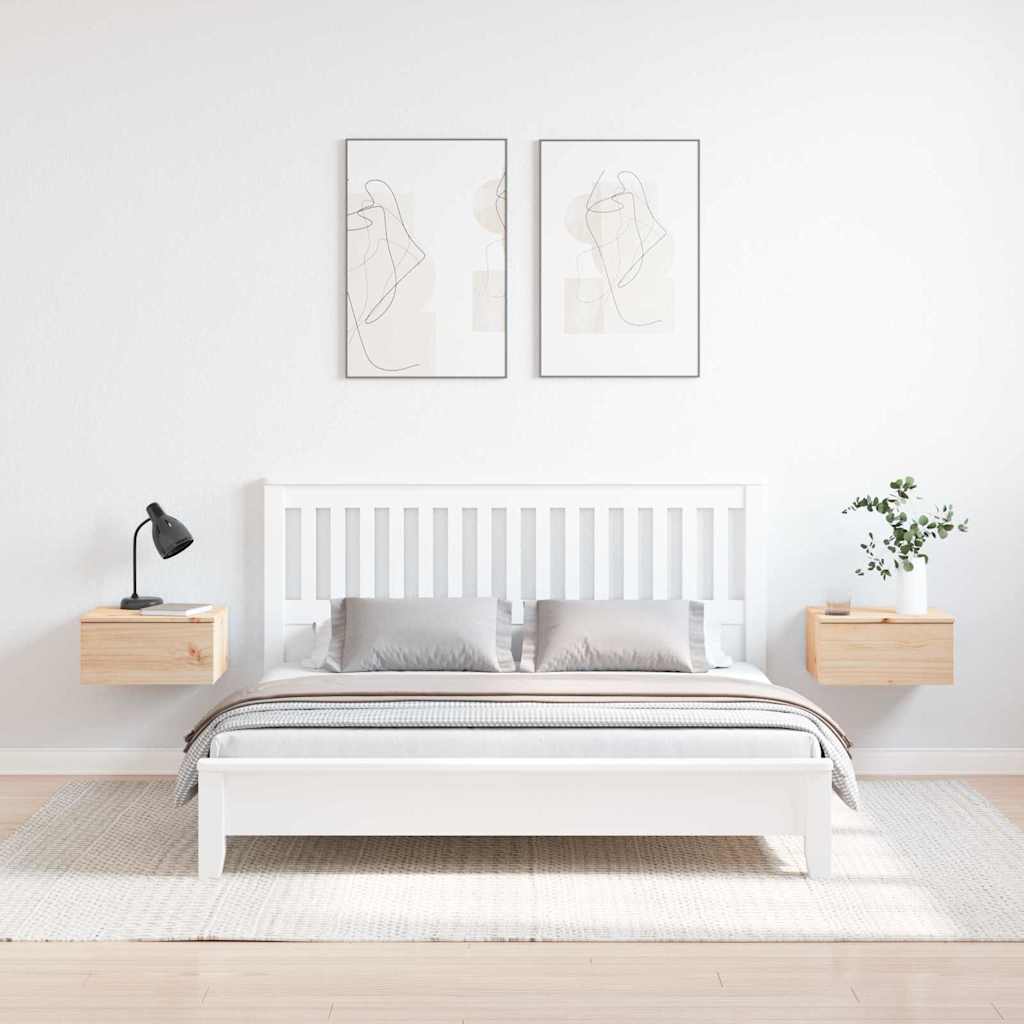 Mesa-de-cabeceira com gaveta 2 pcs Castanho 37 x 35 x 18,5 cm