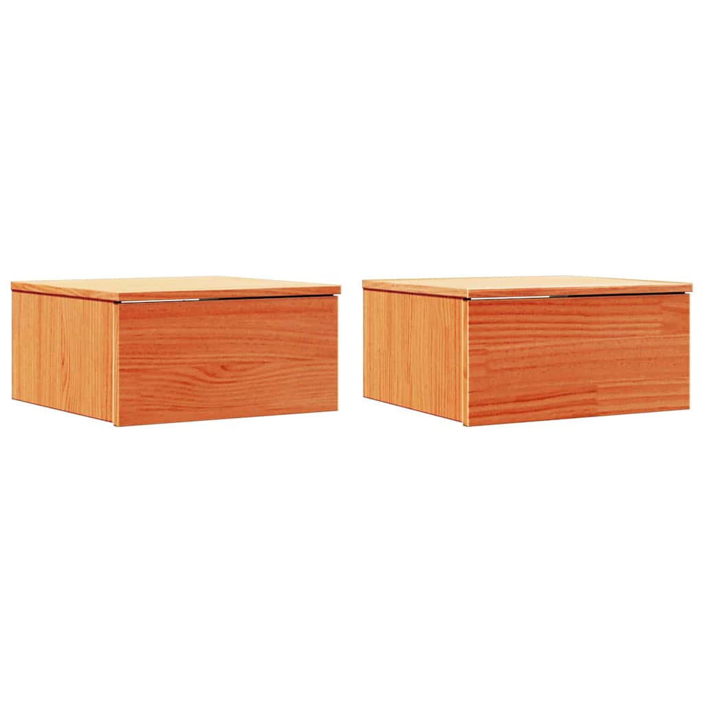 Mesa-de-cabeceira 2 pcs Castanho-mel 37 x 35 x 18,5 cm