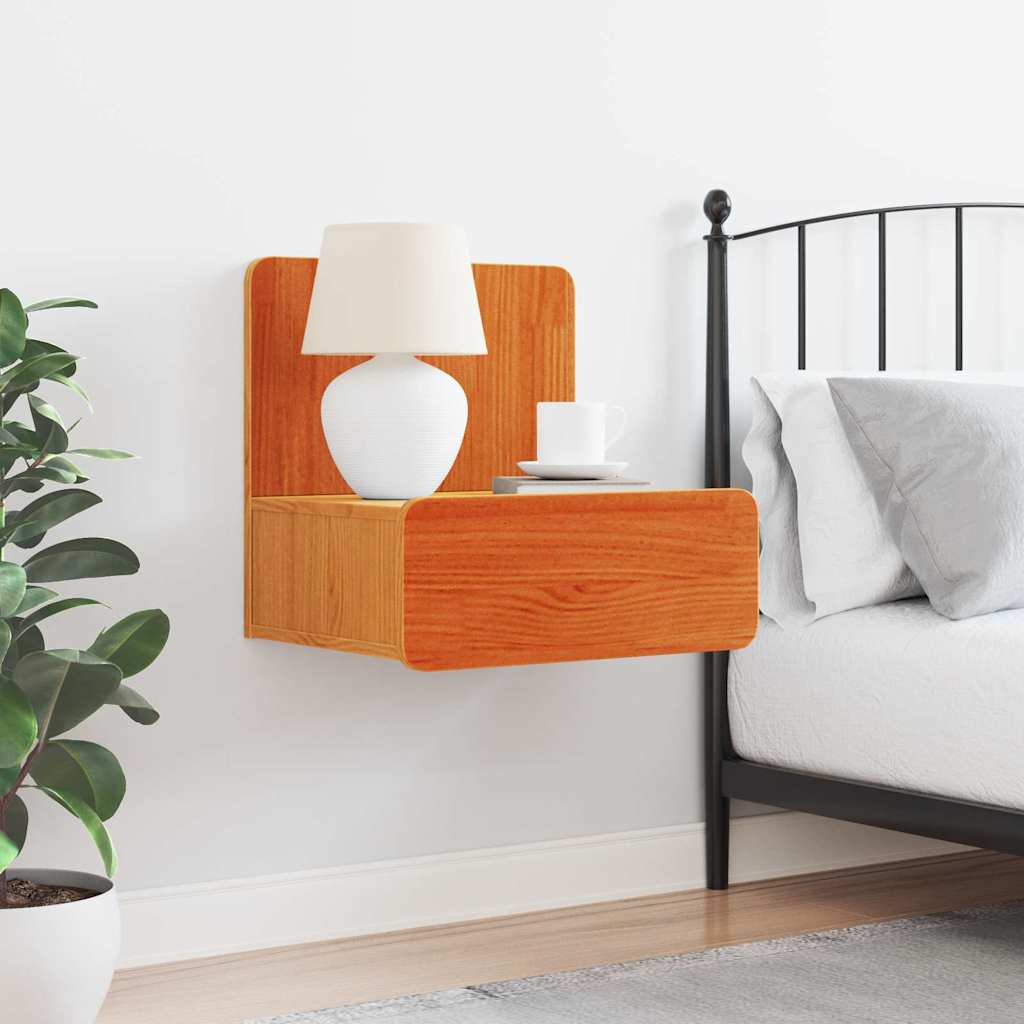 Mesa-de-cabeceira com gaveta Castanho-mel 44 x 32.5 x 40 cm