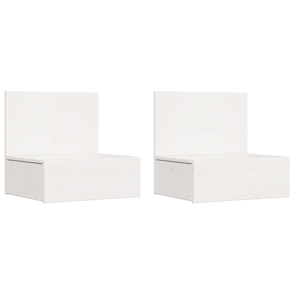 Mesa-de-cabeceira com gaveta 2 pcs Branco 42 x 32.5 x 40 cm