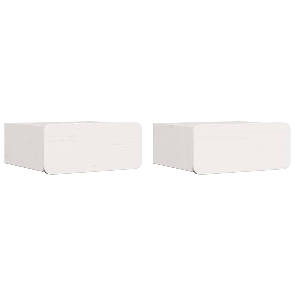 Mesa-de-cabeceira com gaveta 2 pcs Branco 39 x 34 x 16.5 cm