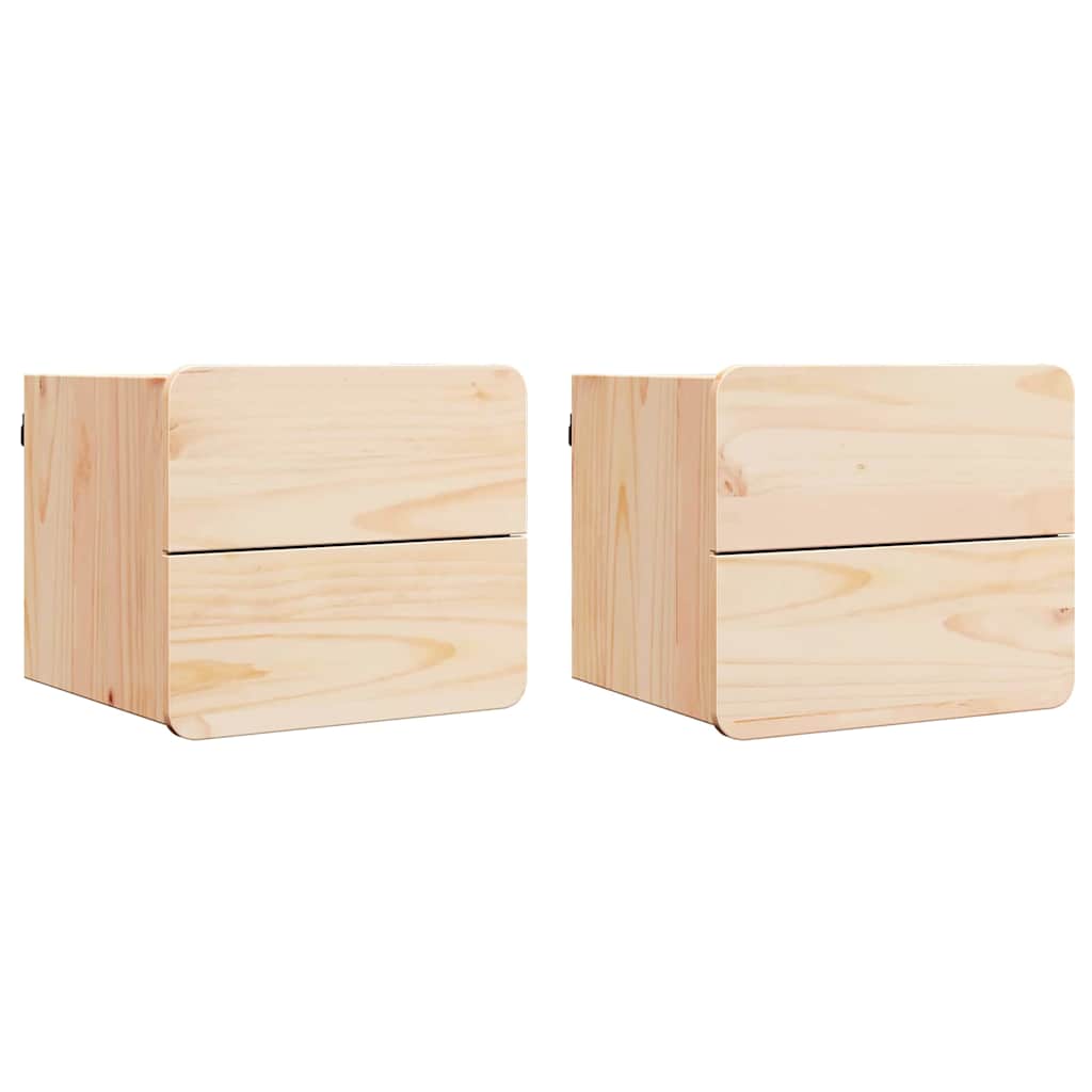 Mesa-de-cabeceira com gaveta 2 pcs Castanho 39 x 34 x 33 cm