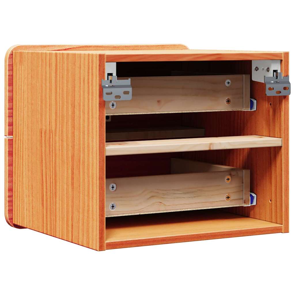 Mesa-de-cabeceira com gaveta 2 pcs Castanho 39 x 34 x 33 cm