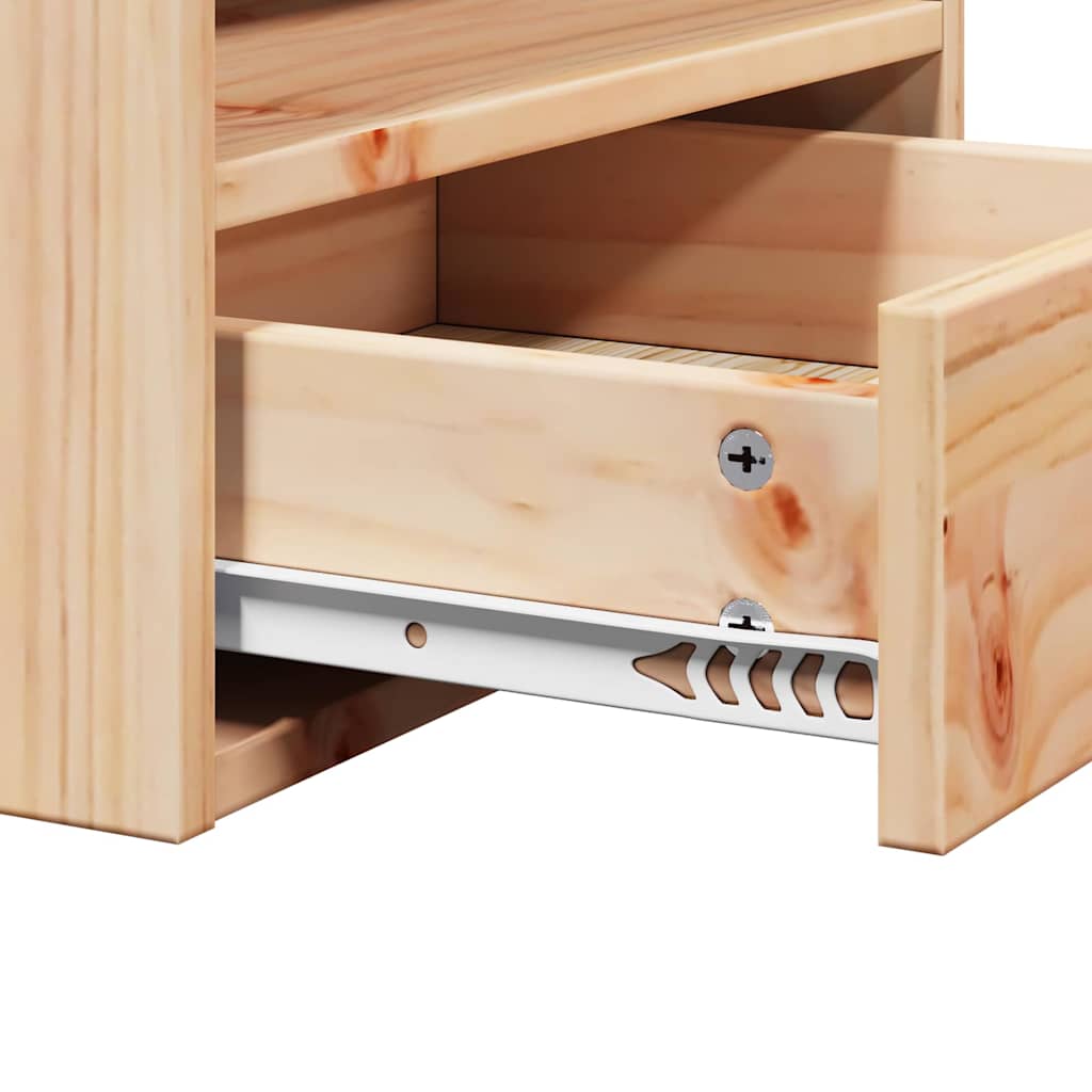 Mesa-de-cabeceira com gaveta 2 pcs Castanho 38 x 36 x 29,5 cm