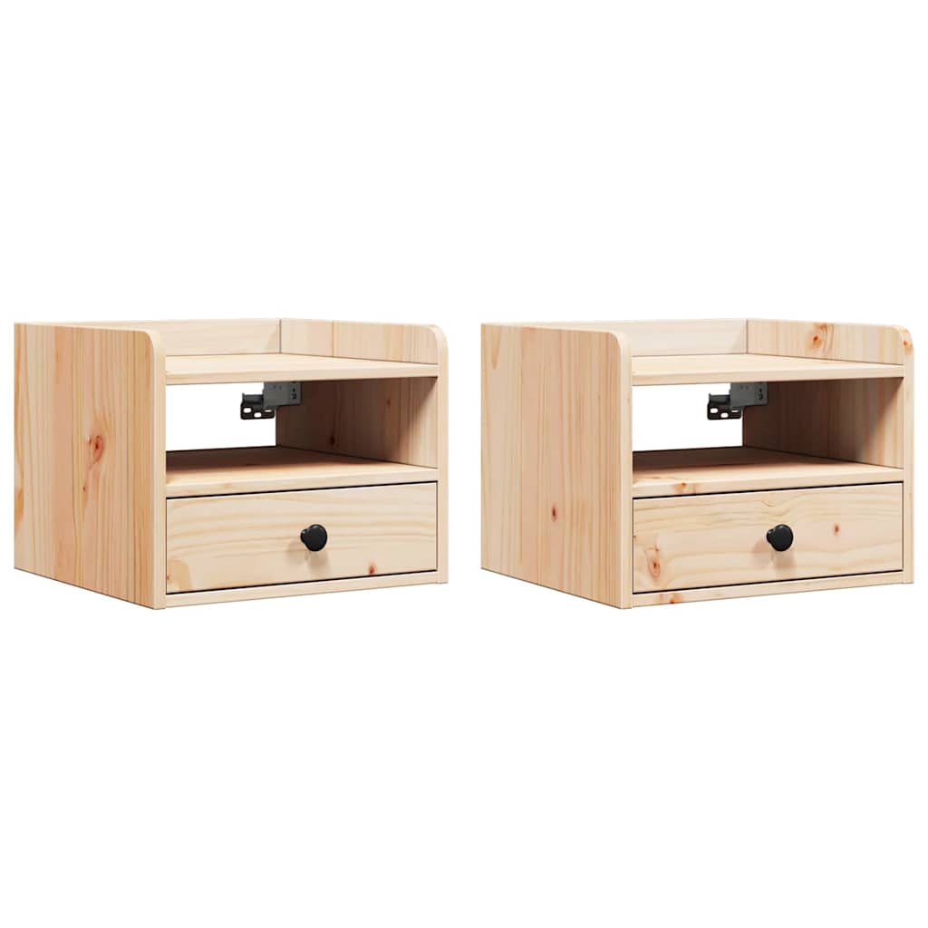 Mesa-de-cabeceira com gaveta 2 pcs Castanho 38 x 36 x 29,5 cm