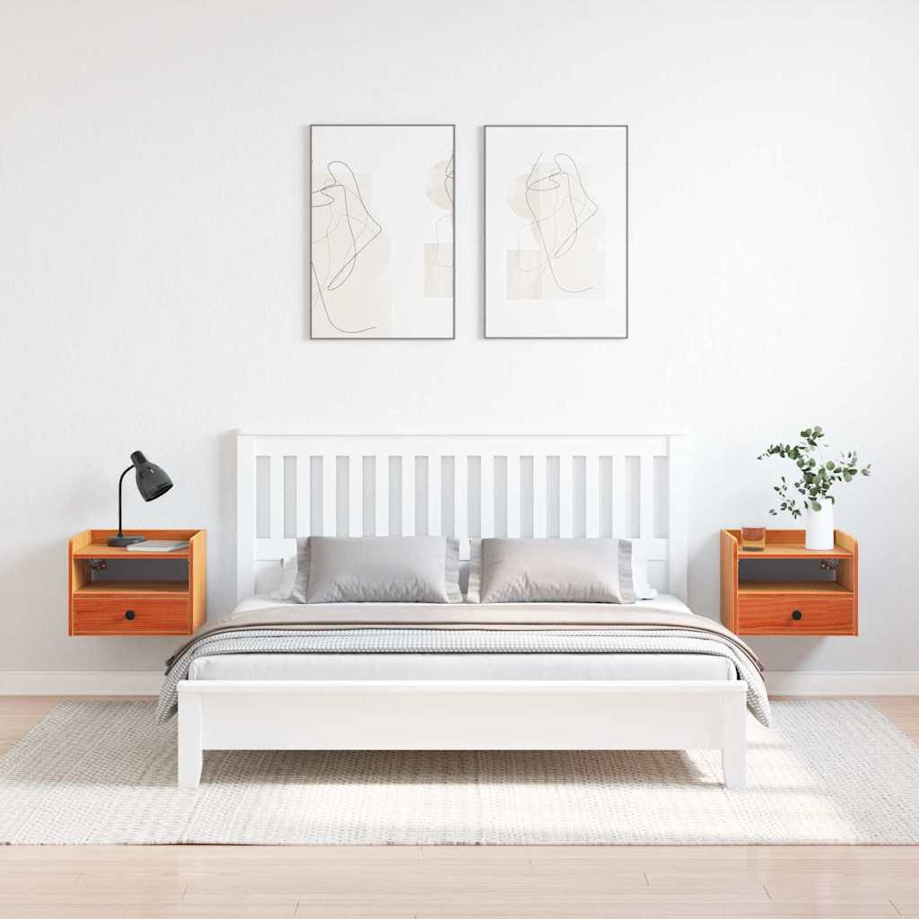 Mesa-de-cabeceira 2 pcs Castanho-mel 38 x 36 x 29,5 cm