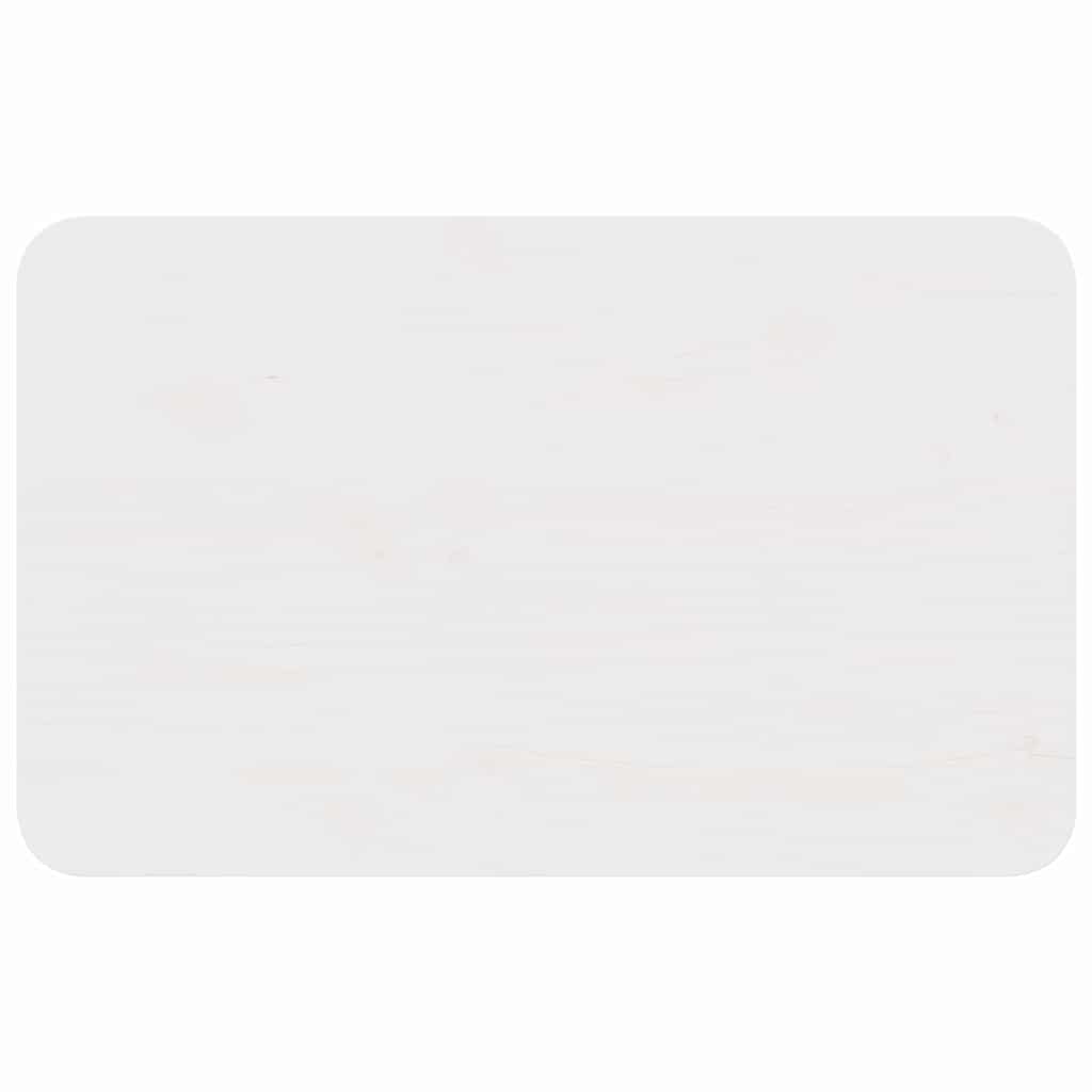 Mesa de centro Branco 80 x 50 x 31 cm Madeira de pinho maciça