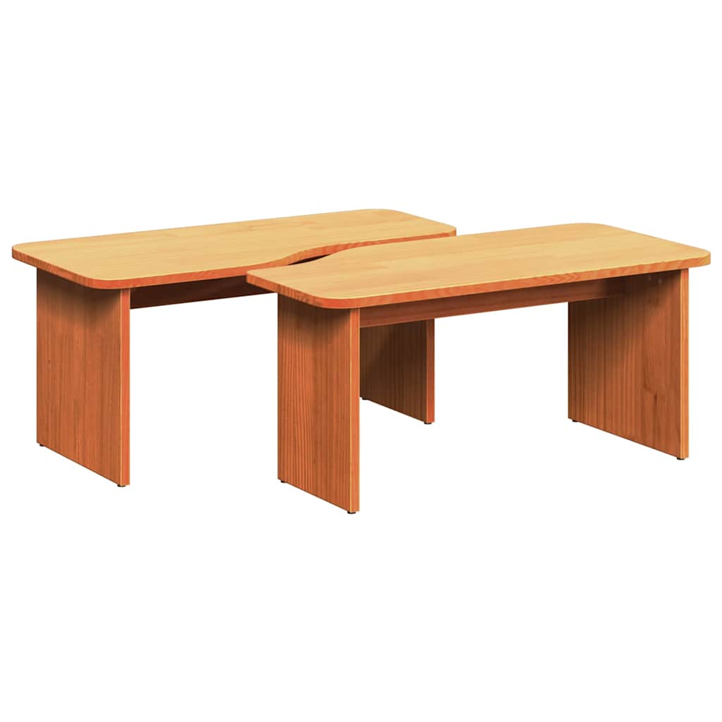 Mesa de centro Castanho-mel 100 x 69 x 35.5 cm