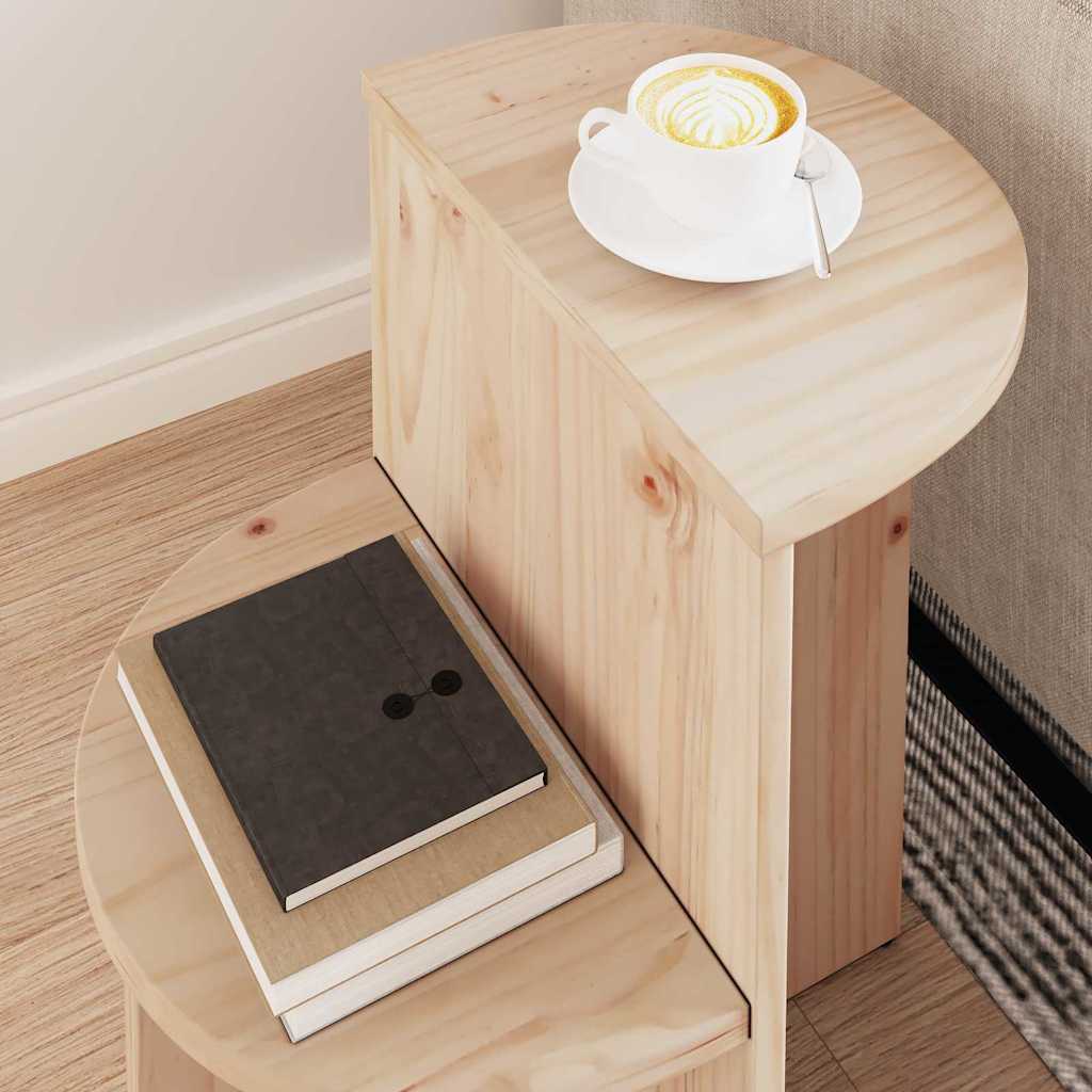 Mesa Lateral Natural 50 x 40 x 50 cm Madeira de pinho maciça