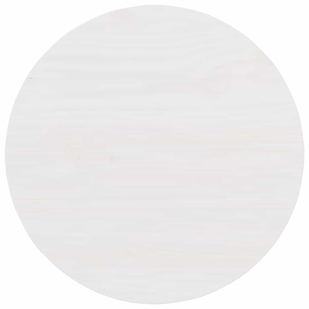 Mesa de centro Branco 50 x 50 x 35 cm Madeira de pinho maciça