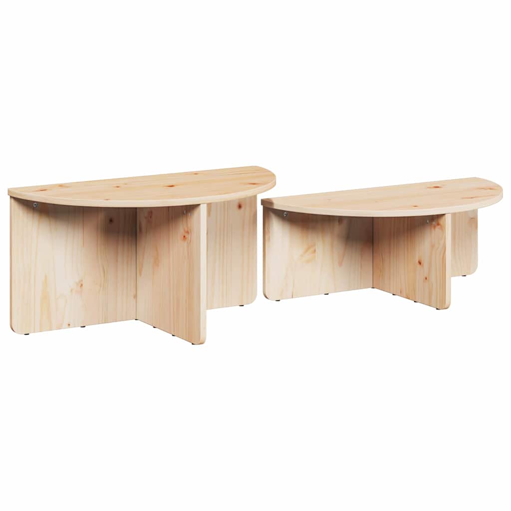 Mesa de centro 2 pcs Natural 79 x 39.5 x 40 cm