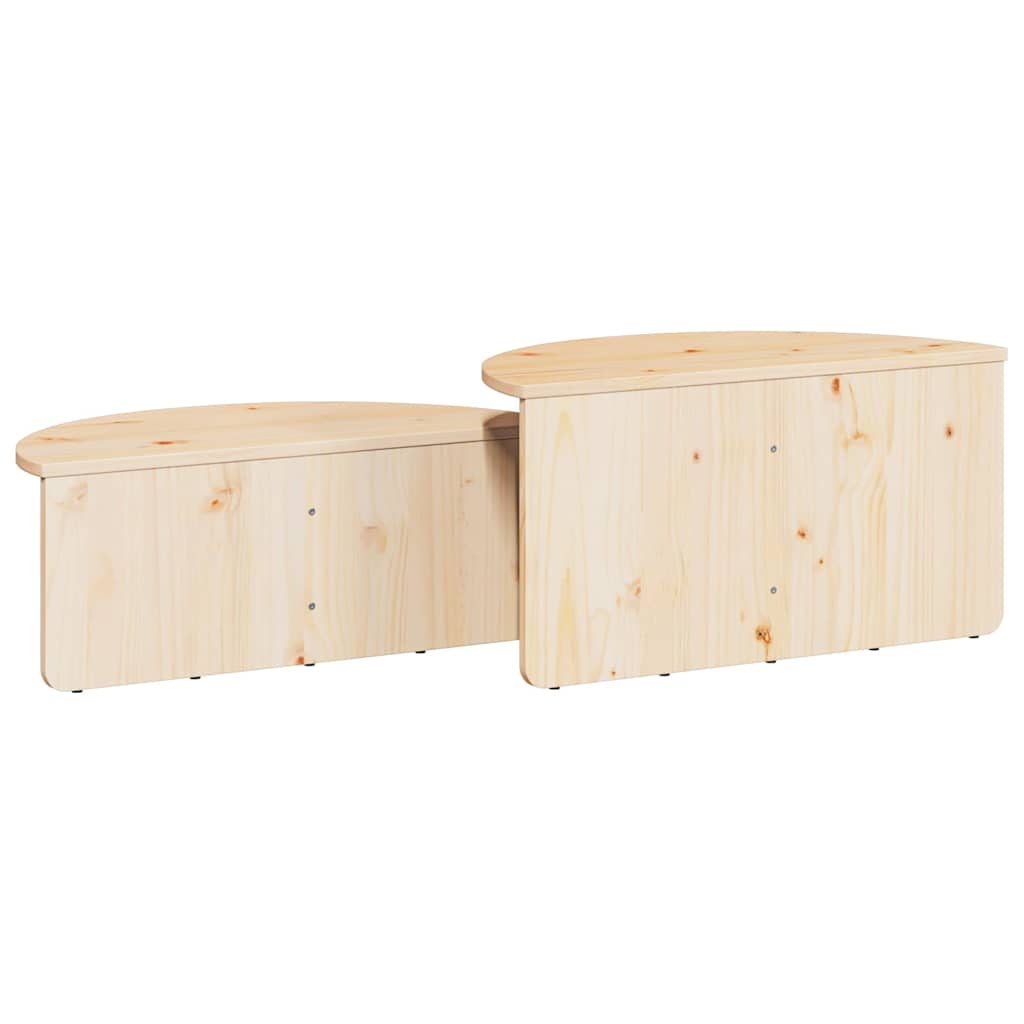 Mesa de centro 2 pcs Natural 79 x 39.5 x 40 cm