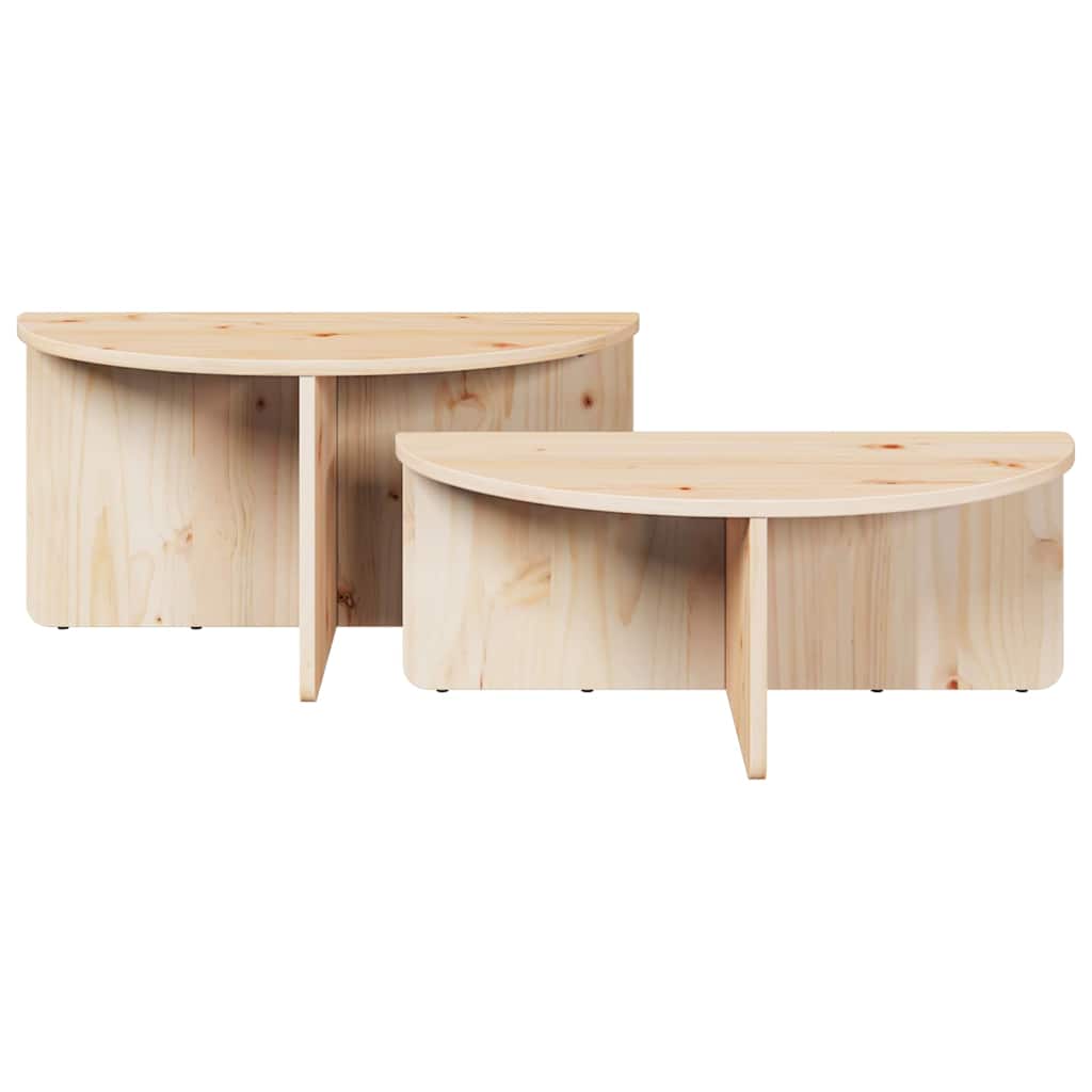 Mesa de centro 2 pcs Natural 79 x 39.5 x 40 cm