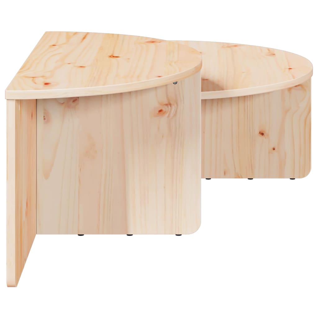 Mesa de centro 2 pcs Natural 79 x 39.5 x 40 cm