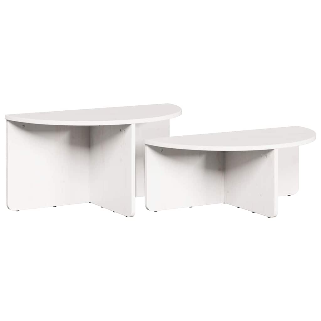 Mesa de centro 2 pcs Branco 79 x 39.5 x 40 cm