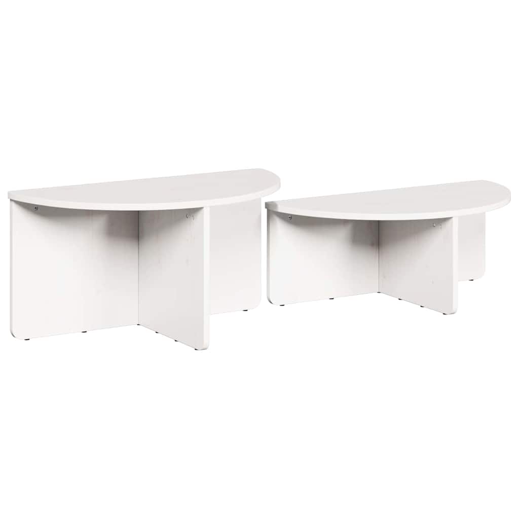 Mesa de centro 2 pcs Branco 79 x 39.5 x 40 cm