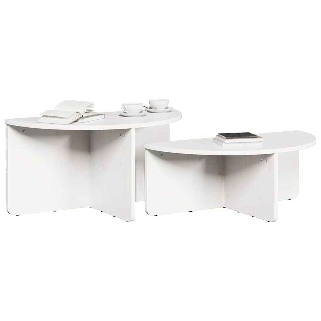 Mesa de centro 2 pcs Branco 79 x 39.5 x 40 cm